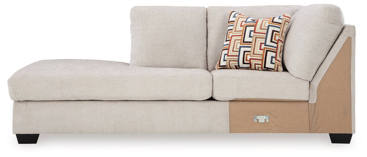 Aviemore Stone Left-Arm Facing Corner Chaise from Ashley Furniture - Luna Furniture