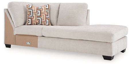 Aviemore Stone Right-Arm Facing Corner Chaise from Ashley - Luna Furniture