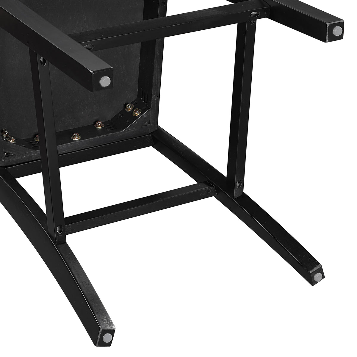 Joplin Walnut/Ebony Solid Wood 24" Farmhouse Counter Stool, Set of 2 from Steve Silver - Luna Furniture