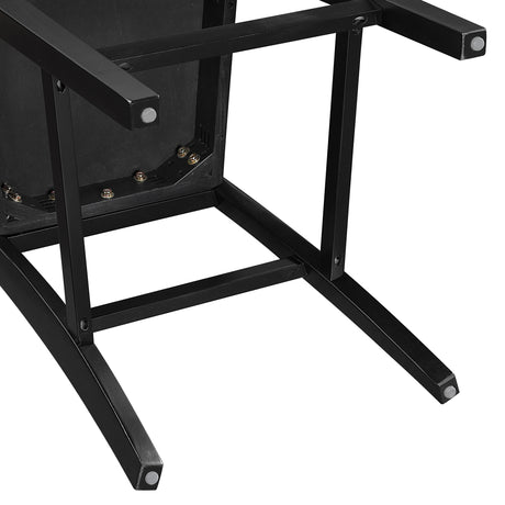 Joplin Walnut/Ebony Solid Wood 24" Farmhouse Counter Stool, Set of 2 from Steve Silver - Luna Furniture