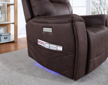 Lexington Canyon Walnut Triple-Power Media Recliner from Steve Silver - Luna Furniture