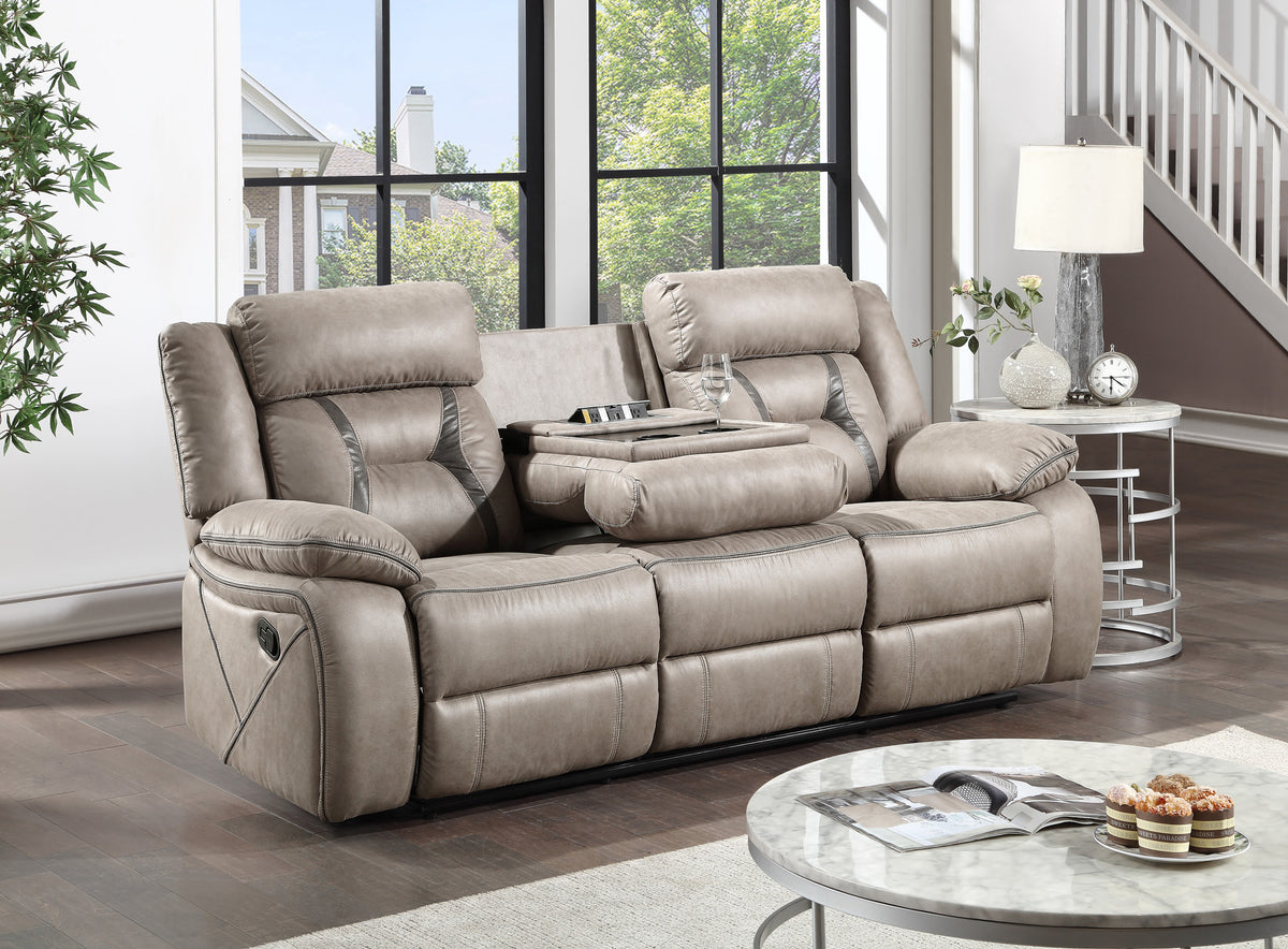Tyson Gray Reclining Glider Console Loveseat from Steve Silver - Luna Furniture