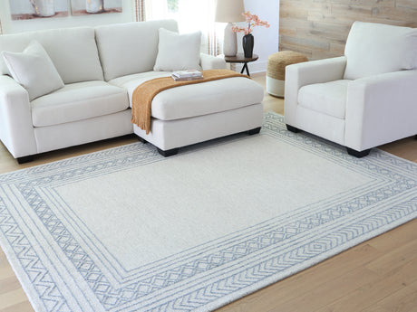 Azelhurst Blue/Ivory/Gray Large Rug from Ashley - Luna Furniture