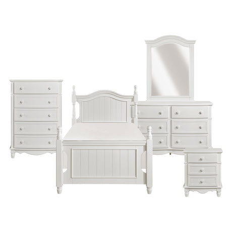 B1799T-1*9 5-Piece Youth Bedroom Set (Twin Bed, Nightstand, Dresser, Mirror, Chest) from Homelegance - Luna Furniture