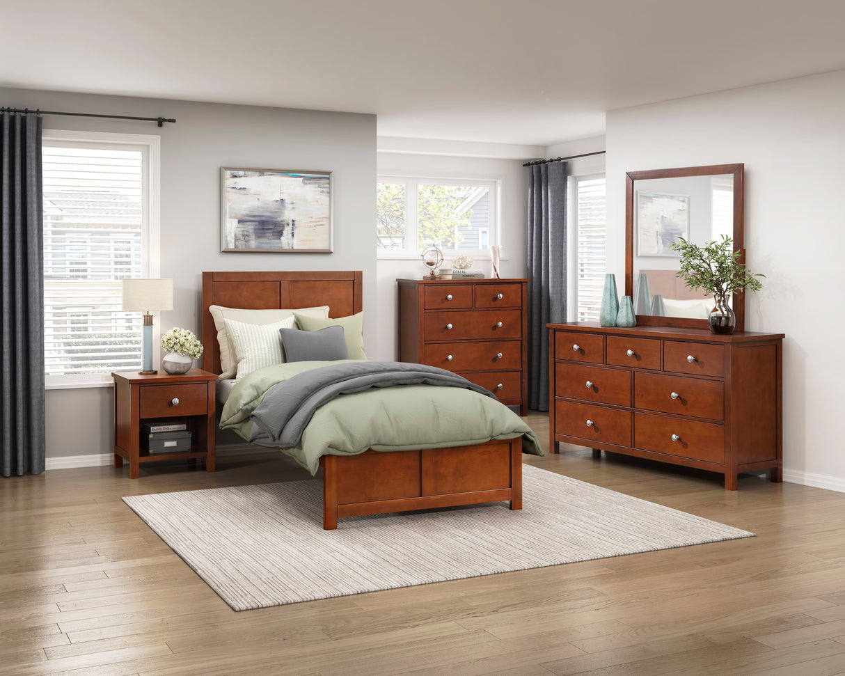 Rowe Dark Cherry Twin Platform Bed from Homelegance - Luna Furniture