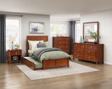 Rowe Dark Cherry Twin Platform Bed from Homelegance - Luna Furniture