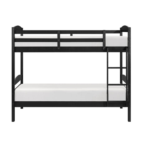 Lani Black Twin/Twin Bunk Bed from Homelegance - Luna Furniture