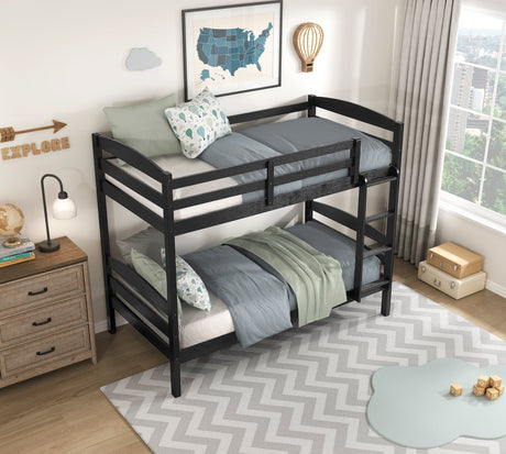 Lani Black Twin/Twin Bunk Bed from Homelegance - Luna Furniture