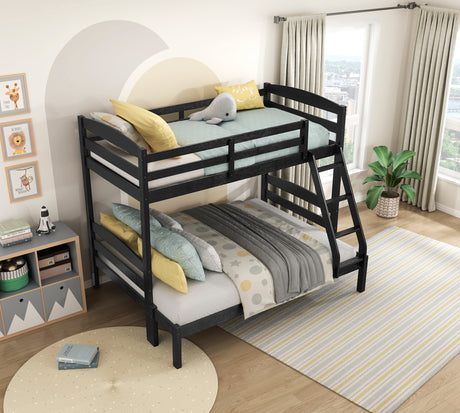 Lani Black Twin/Full Bunk Bed from Homelegance - Luna Furniture