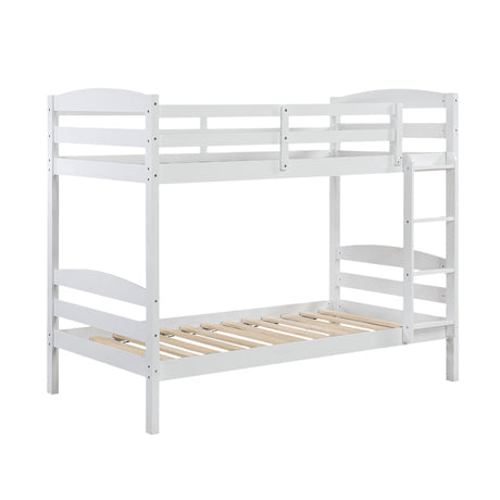 Lani White Twin/Twin Bunk Bed from Homelegance - Luna Furniture