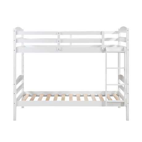 Lani White Twin/Twin Bunk Bed from Homelegance - Luna Furniture