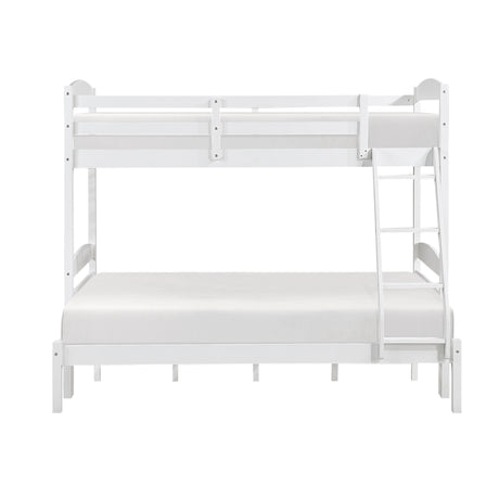 Lani White Twin/Full Bunk Bed from Homelegance - Luna Furniture