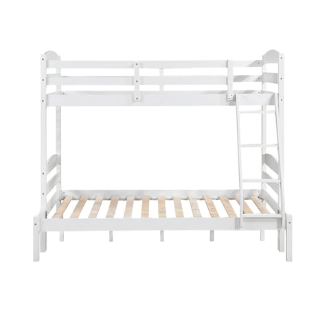 Lani White Twin/Full Bunk Bed from Homelegance - Luna Furniture