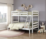 Lani White Twin/Full Bunk Bed from Homelegance - Luna Furniture