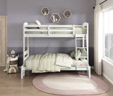 Lani White Twin/Full Bunk Bed from Homelegance - Luna Furniture