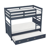 Sloane Navy Blue Twin/Twin Bunk Bed from Homelegance - Luna Furniture