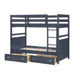 Sloane Navy Blue Twin/Twin Bunk Bed from Homelegance - Luna Furniture
