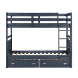 Sloane Navy Blue Twin/Twin Bunk Bed from Homelegance - Luna Furniture