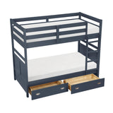 Sloane Navy Blue Twin/Twin Bunk Bed from Homelegance - Luna Furniture