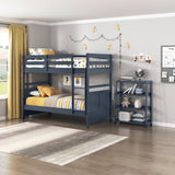 Sloane Navy Blue Twin/Twin Bunk Bed from Homelegance - Luna Furniture
