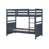 Sloane Navy Blue Twin/Twin Bunk Bed from Homelegance - Luna Furniture