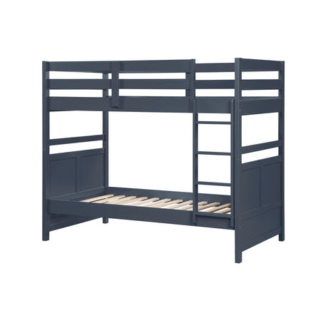 Sloane Navy Blue Twin/Twin Bunk Bed from Homelegance - Luna Furniture