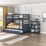 Sloane Navy Blue Twin/Twin Bunk Bed from Homelegance - Luna Furniture