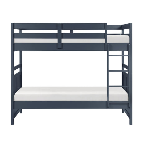 Sloane Navy Blue Twin/Twin Bunk Bed from Homelegance - Luna Furniture
