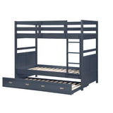 Sloane Navy Blue Twin/Twin Bunk Bed from Homelegance - Luna Furniture