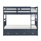 Sloane Navy Blue Twin/Twin Bunk Bed from Homelegance - Luna Furniture