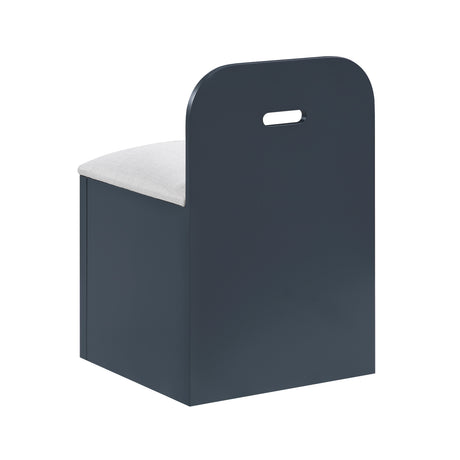 Sloane Navy Blue Twin Bookcase Bed with Hidden Desk, Stool and Storage Bench from Homelegance - Luna Furniture