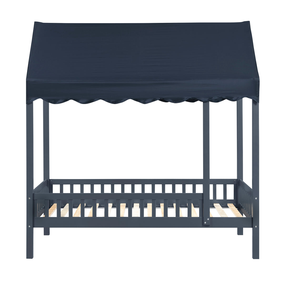 Sloane Navy Blue Twin Canopy Platform Bed from Homelegance - Luna Furniture