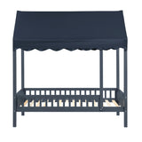 Sloane Navy Blue Twin Canopy Platform Bed from Homelegance - Luna Furniture