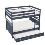 Sloane Navy Blue Full/Full Bunk Bed from Homelegance - Luna Furniture