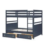 Sloane Navy Blue Full/Full Bunk Bed from Homelegance - Luna Furniture