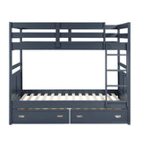 Sloane Navy Blue Full/Full Bunk Bed from Homelegance - Luna Furniture