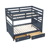 Sloane Navy Blue Full/Full Bunk Bed from Homelegance - Luna Furniture