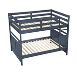 Sloane Navy Blue Full/Full Bunk Bed from Homelegance - Luna Furniture