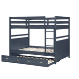 Sloane Navy Blue Full/Full Bunk Bed from Homelegance - Luna Furniture