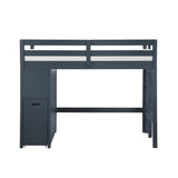 Sloane Navy Blue Twin/Full Loft Bunk Bed with Chest and Hidden Desk from Homelegance - Luna Furniture