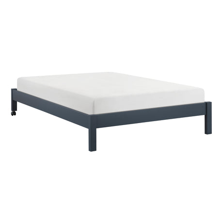 Sloane Navy Blue Twin/Full Loft Bunk Bed with Chest and Hidden Desk from Homelegance - Luna Furniture