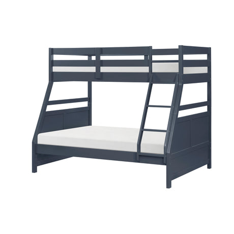 Sloane Navy Blue Twin/Full Bunk Bed from Homelegance - Luna Furniture