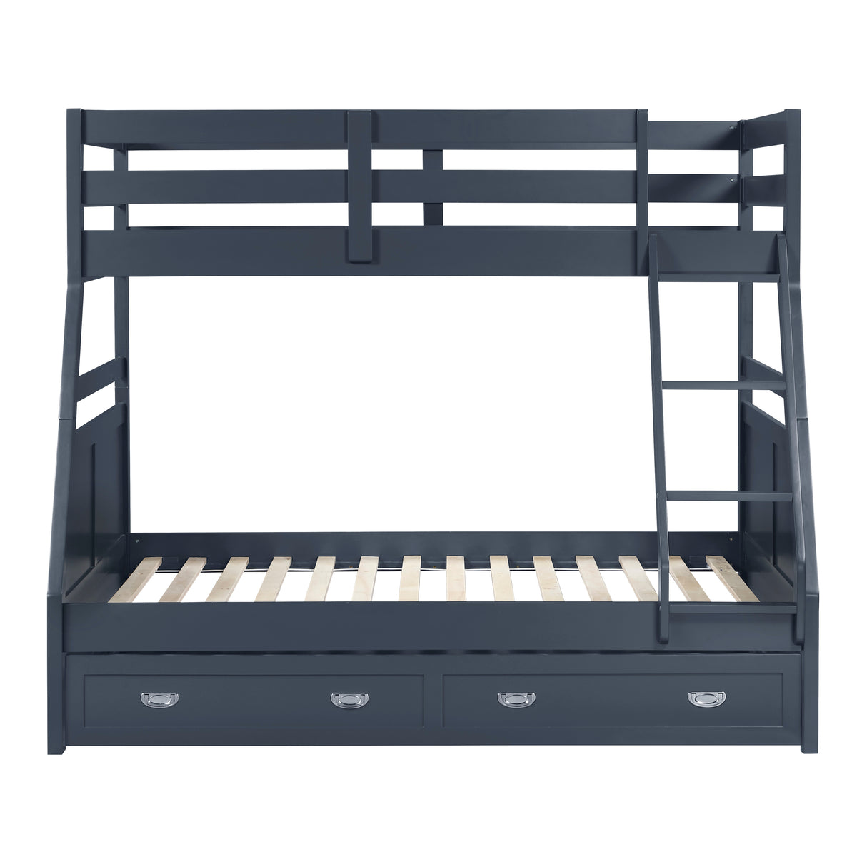 Sloane Navy Blue Twin/Full Bunk Bed from Homelegance - Luna Furniture