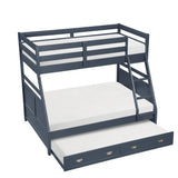 Sloane Navy Blue Twin/Full Bunk Bed from Homelegance - Luna Furniture
