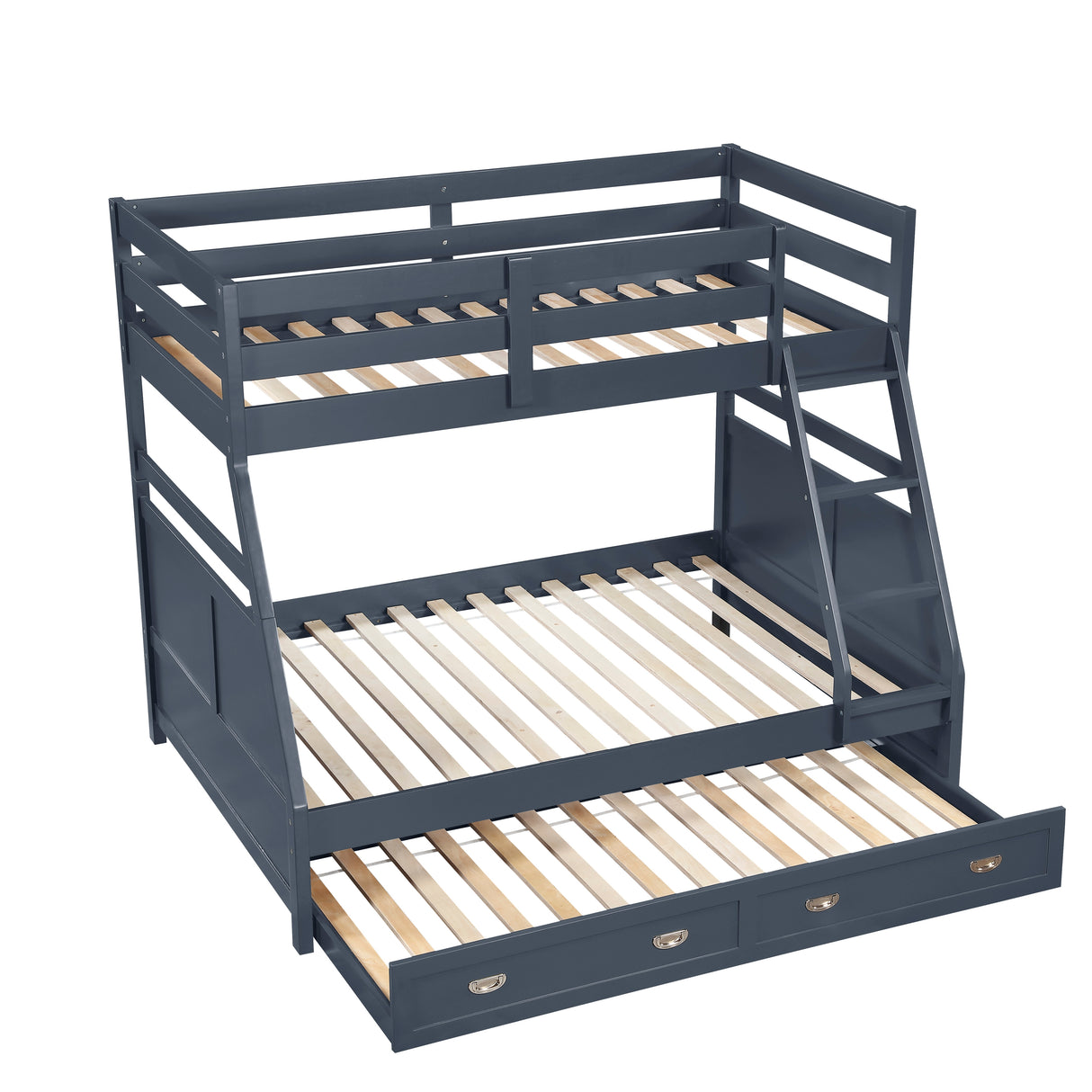 Sloane Navy Blue Twin/Full Bunk Bed from Homelegance - Luna Furniture
