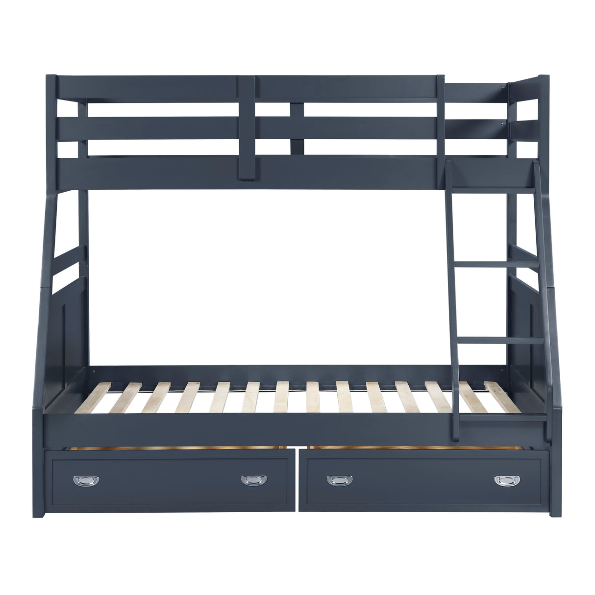 Sloane Navy Blue Twin/Full Bunk Bed from Homelegance - Luna Furniture