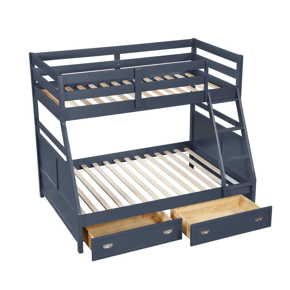 Sloane Navy Blue Twin/Full Bunk Bed from Homelegance - Luna Furniture