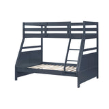 Sloane Navy Blue Twin/Full Bunk Bed from Homelegance - Luna Furniture