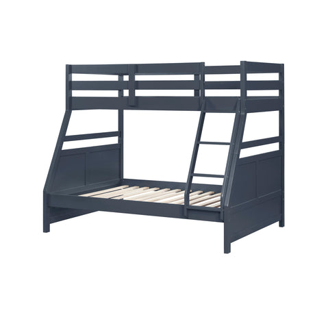 Sloane Navy Blue Twin/Full Bunk Bed from Homelegance - Luna Furniture