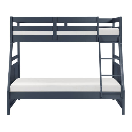 Sloane Navy Blue Twin/Full Bunk Bed from Homelegance - Luna Furniture